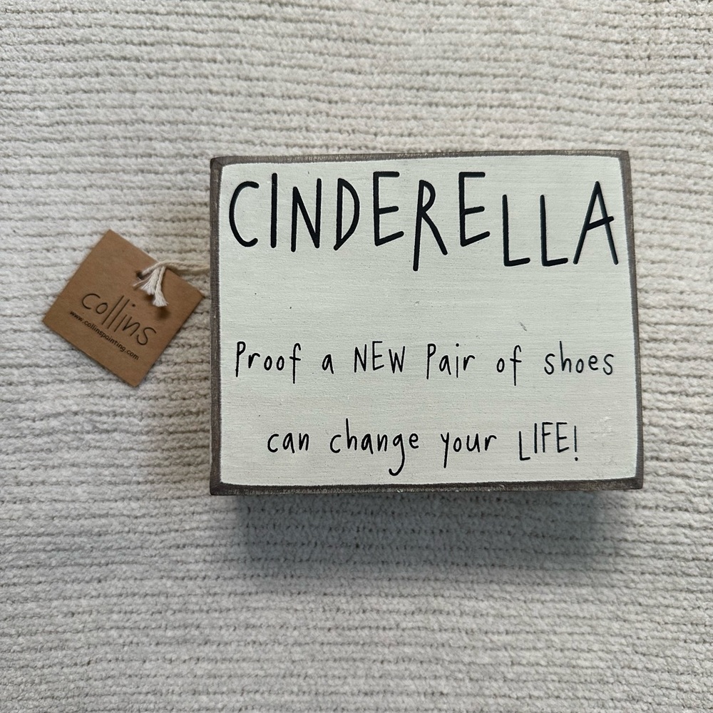 Cinderella inspired wall sign.